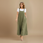 Women’s wide-leg jumpsuit with strap detail for casual wear Fashion Grand