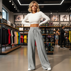 Women's wide leg drawstring trousers Fashion Grand