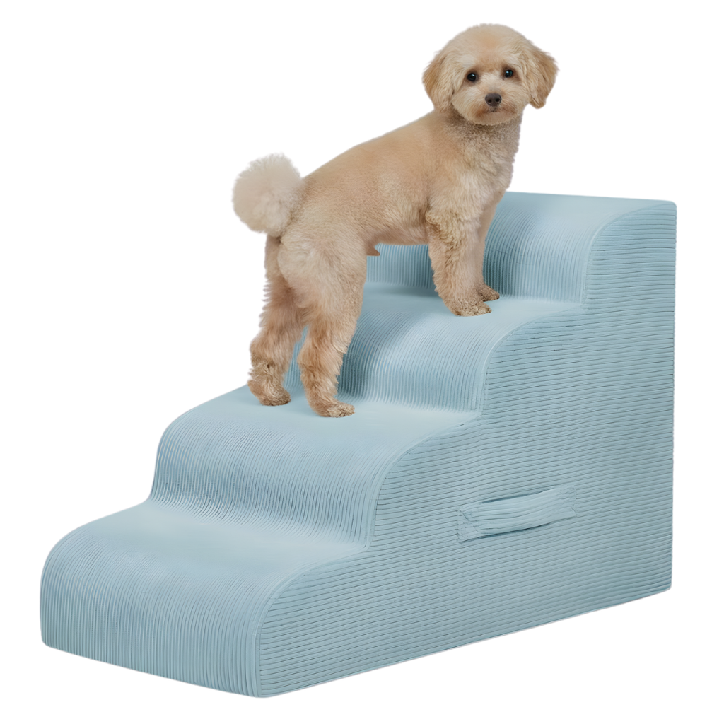 4-Step Pet Ramp Stairs for Beds and Sofas for Small Dogs and Cats
