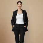 Women's Light Coloured Vintage Notched Lapel Blazer Fashion Grand