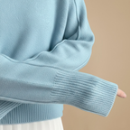 Women's collared long sleeve knitted pullover sweater Fashion Grand