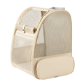 Bubble Pet Backpack Carrier with Mesh Sides and Removable Mat