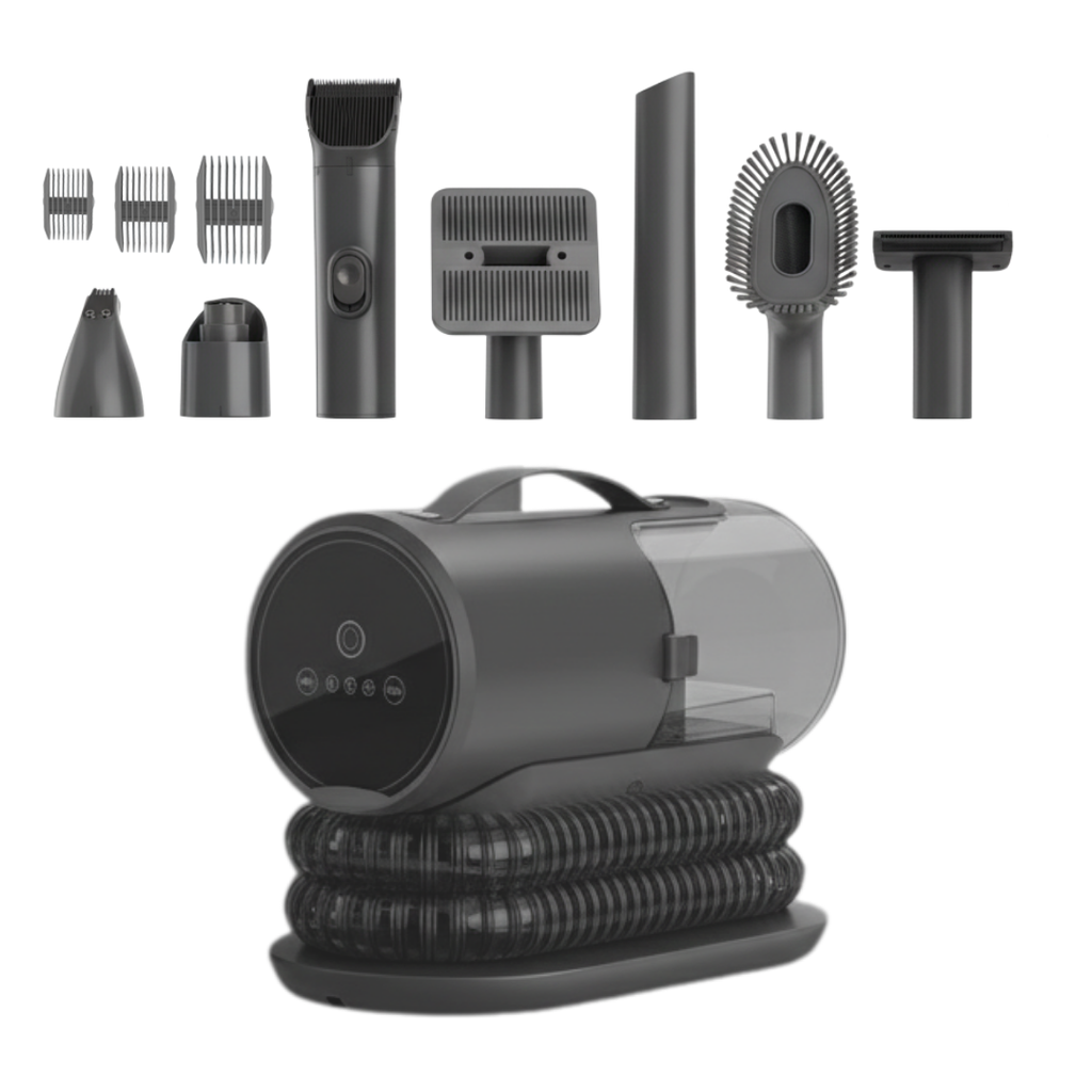 Dog Grooming Vacuum Kit with Hair Trimming Tools and 2L Dust Cup