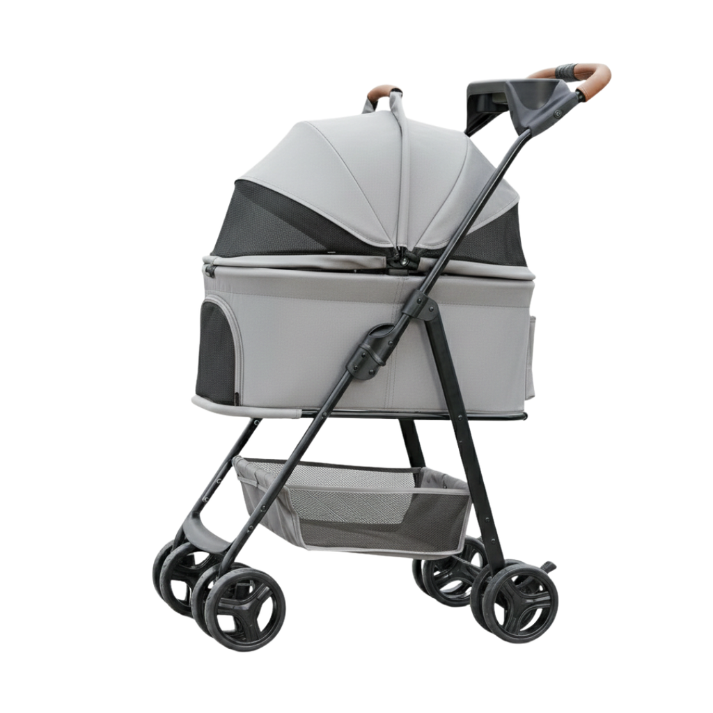 Folding Pet Stroller for Small Dogs and Cats with Carrier Function