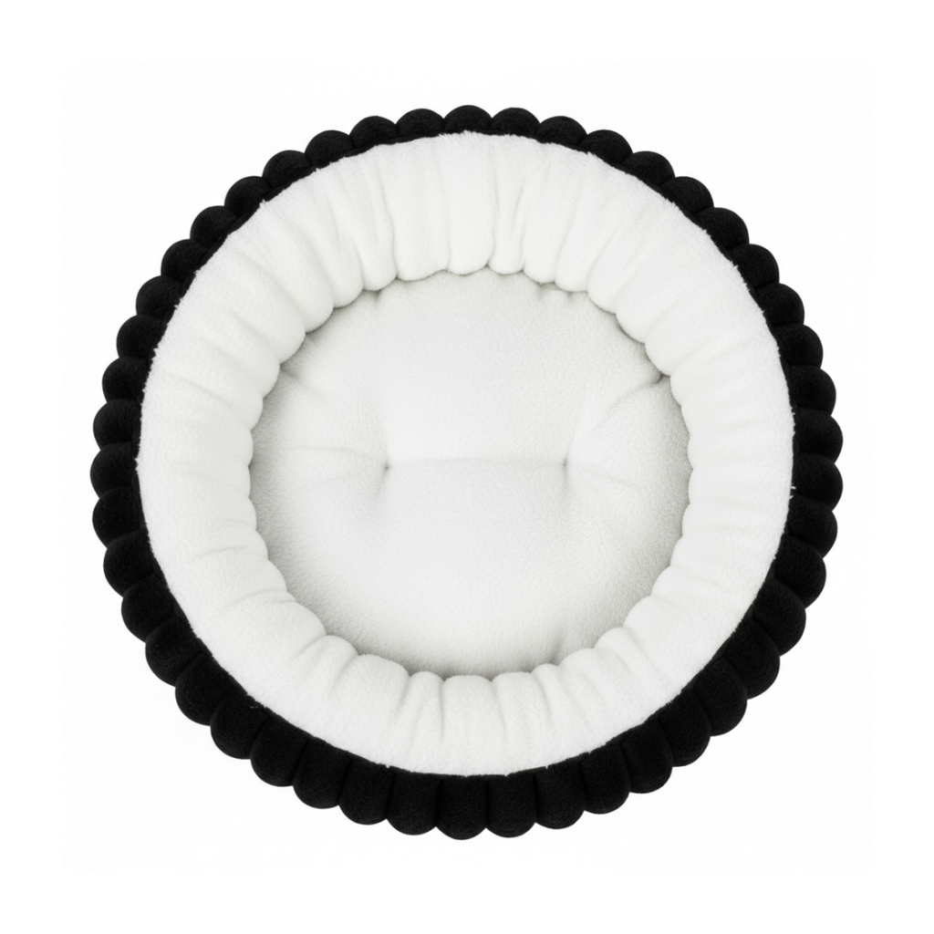 Heated Donut Pet Bed with Adjustable Temperature and Timed Warming