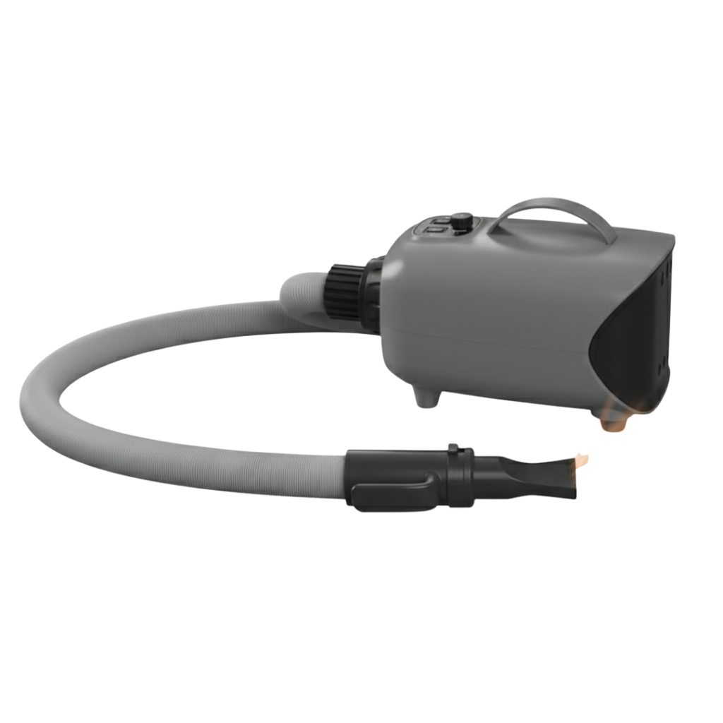 High Velocity Pet Hair Dryer with Adjustable Heat and 3 Nozzles