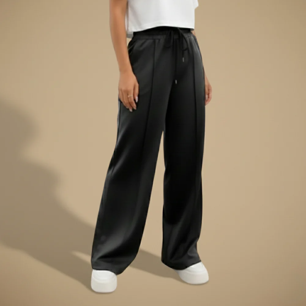Women's Wide Leg Drawstring Trousers Fashion Grand
