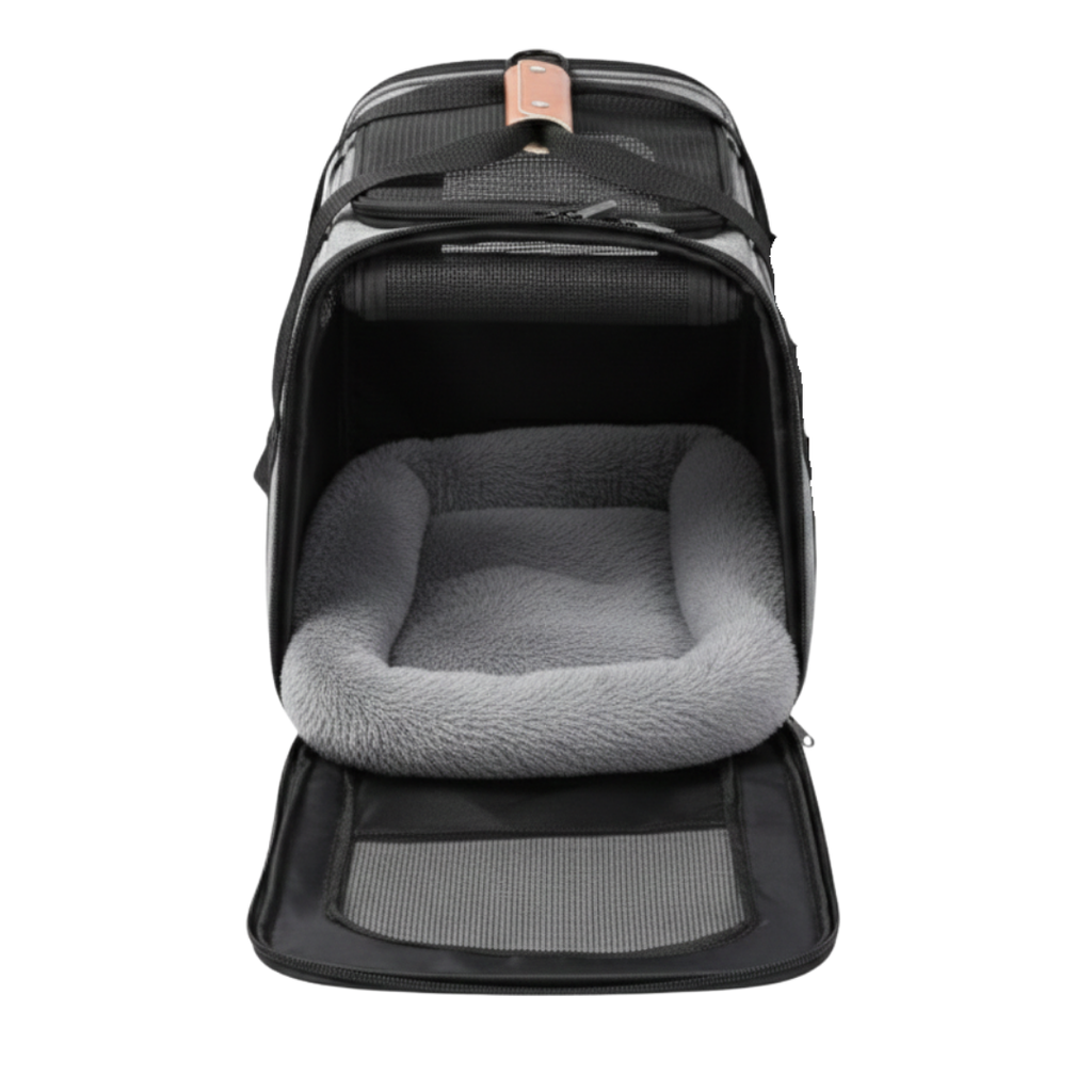 Large Cat and Small Dog Carrier Bag up to 18 lb with Mesh Panels