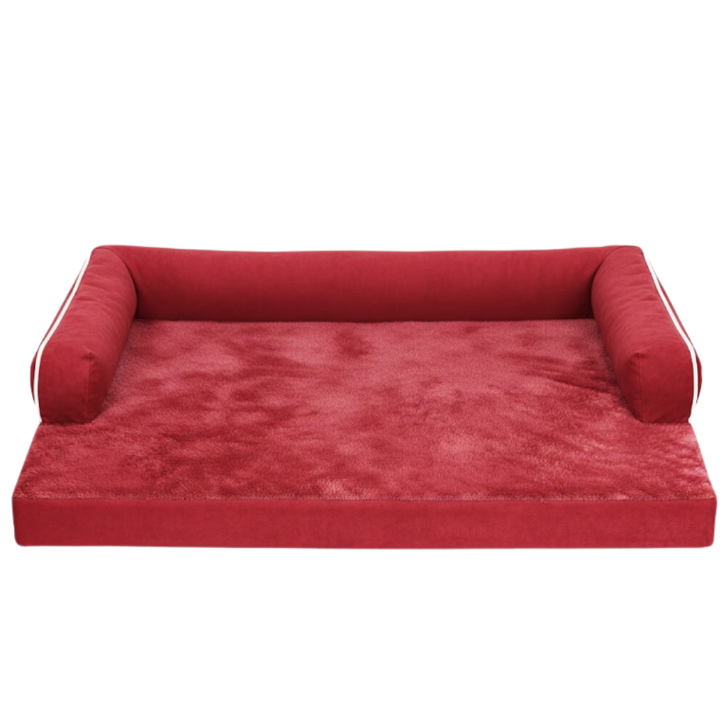 Large Pet Bed with Memory Foam, Bolstered Sides, and Removable Cover