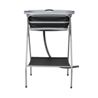 Portable Dog Bath Tub with Collapsible Frame and Draining Hose System